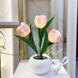 Yunbiaosen Lámpara De Tulipán Led Flores Artificiales De Luz