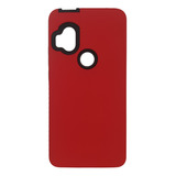 Funda Estuche Rígido Antigolpe Para Motorola One Hyper Rojo