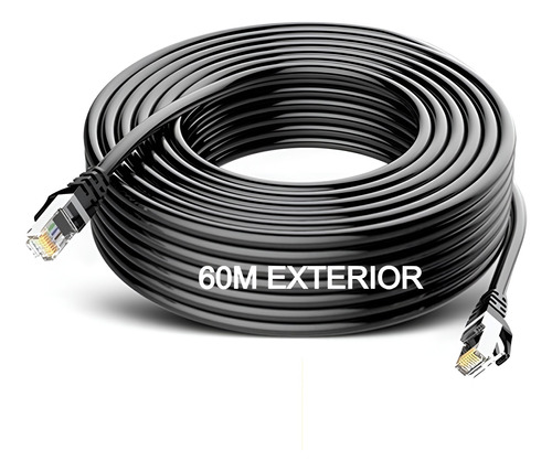 Cable Utp X 60m Cat6  Fichas Inyectadas Listo P/ Usar Extef9