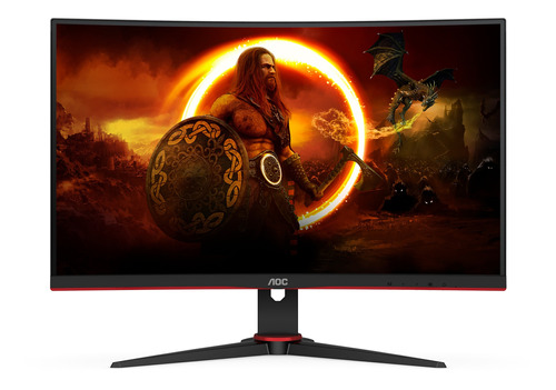 Monitor Gamer Curvo Aoc C27g2 27  Negro Y Rojo