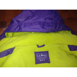 Campera. Marca L.l.bean. Color Violeta Y Verde.