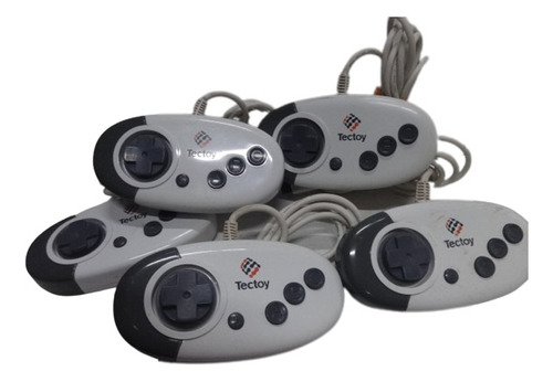 5 Controles Mega Drive 3 Botões Tectoy Original Ok