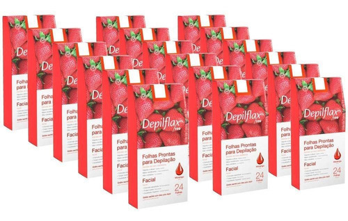 432 Folhas Prontas Depilação Facial Depilflax Morango