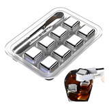 Kit 8 Cubo De Gelo Artificial Em Aço Inox