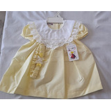 Vestido Batita Bebé Con Valerina Incluida #12 Y #18 Meses