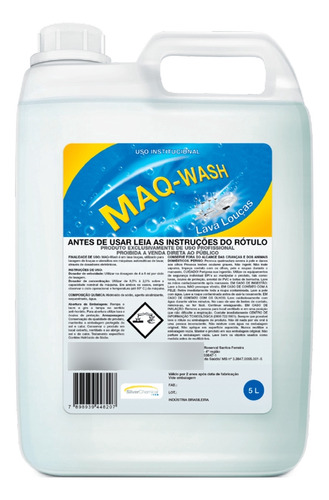 Limpador Líquido Detergente Para Máquinas De Lavar Louça Maq