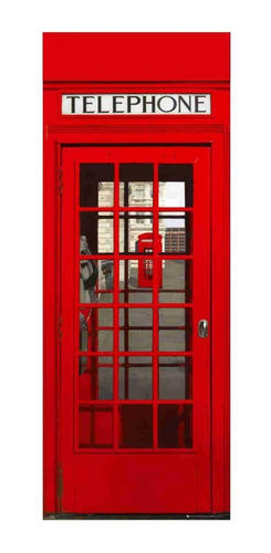 Adesivo Porta Cabine Telefônica Londres Mod 145 - 2 Unidades
