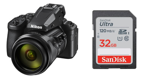 Cámara Nikon Coolpix P950 Zoom Óptico 83x Uhd 4k30 Sd 32 Gb