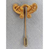 Broche Alfinete Inca Pré Colomb Banho Ouro24k 5cm Veja5fotos