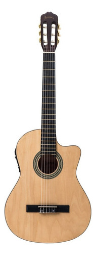 Guitarra Electroacústica Memphis Cg 100 Ce Para Diestros Marrón Oscura Arce Mate