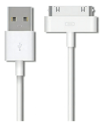 Cable Cargador Usb Para iPhone 4 4s iPad 1 2 3 De 30 Pinos Color Blanco