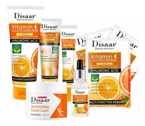 Kit Cuidado Facial Vitamina C Serum/crema/limpador