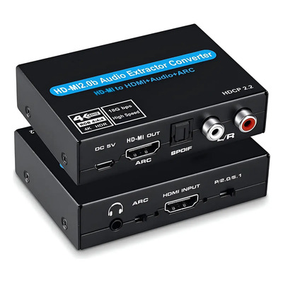 Extractor Audio Hdmi 2k 4k Hdr 18gps Arc Toslink 5.1 Rca\u002F3.5 | Envío gratis