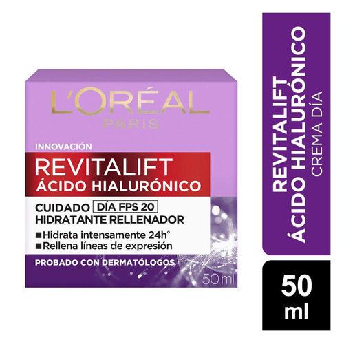 Crema Loreal Revitalift Ácido Hialurónico Día Fps 20 50ml