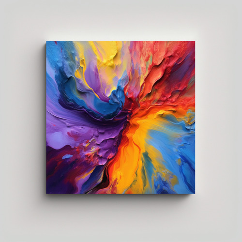 40x40cm Cuadro Estilo Óleo Abstracta 4k Ultra Realista De S