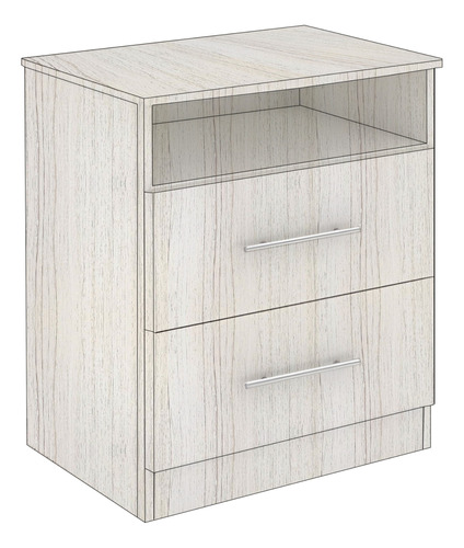 Buro 51 Cm Madera Blanco 2 Cajones Cuarto