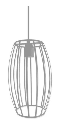 Lampara Colgante Barril Blanco Deco  Ferrolux 1 Luz