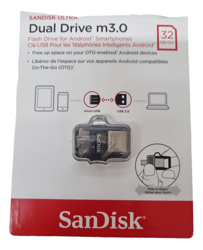 Pendrive Sandisk Dual Drive M3.0 32gb Reacondicionado