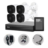 Kit Seguridad Dvr 8ch Dahua + 4 Camaras 5mp Full Hd + Disco