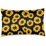 Fundas De Almohada Retro Con Diseño De Girasoles Florales P