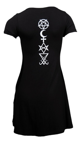 Vestido Bathory Symbolic Moldal Gotico Rock Metal Hitch