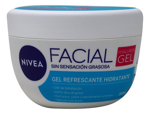 Nivea Facial Gel Refrescante Hidratante Tarro 200 Ml.