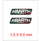 Par Adesivo Coluna Compatível Fiat Abarth Italia Fibra