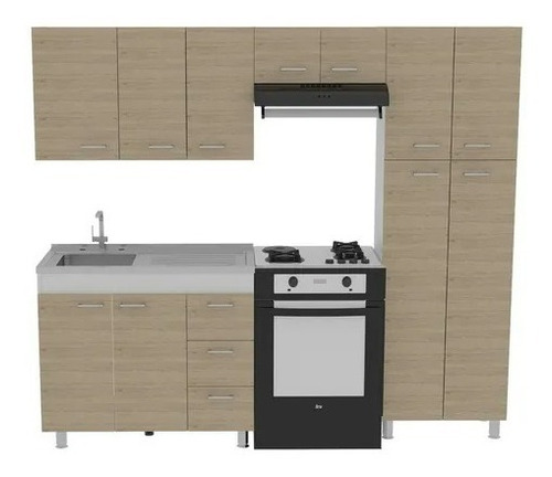 Cocina Completa Ferreti 220 Rta Rovere Incluye Meson Izq