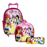 Mochila Infantil Menina Rodinha Creche Princesas Resistente