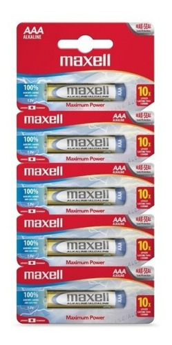 Pila Alcalina Maxell Aaa 5 Unidades