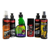 Kit Cuidado Motos Desengrasante Lubricante Shampoo 