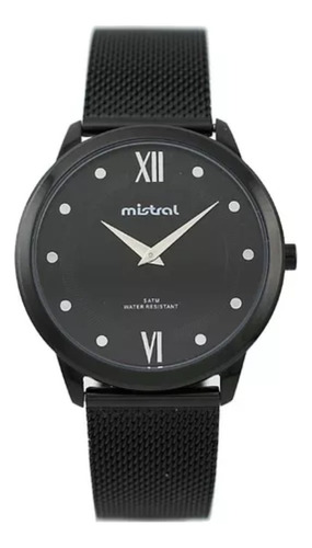 Reloj Mistral Hombre Gmt-7231b-01 Acero Malla Tejida Análogo