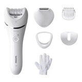 Depiladora Philips Epilator Serie 8000 Bre715/00 Ceramica Color Blanco