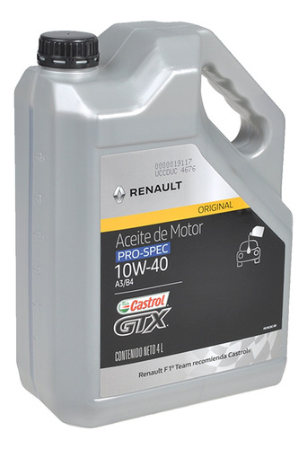 Aceite Original Renault Castrol Pro Semi Sintetico 10w40 4l