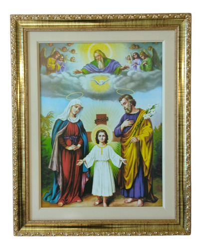 Quadro Religioso Sagrada Família Convencional - 50cm X 40cm