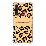 Capinha De Celular Animal Print Para Motorola Com Seu Nome