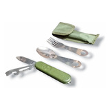 Set Cubiertos Supervivencia Camping Cuchillo-tenedor-cuchara