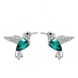 Broquel Modelo Colibrí Para Mujer 100% Plata Colores Regalo