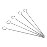 Pinchos De Acero Inoxidable X 10 Brochette 41 Cm 