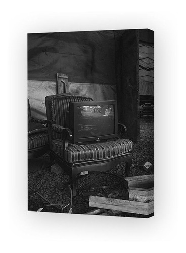 Cuadro 50x75cm Retro Vintage Antigua Tv Television P3