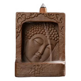Incensário Buda Monge Pedra Cascata + 10 Incensos Importados