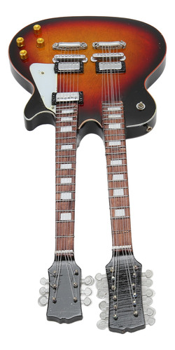 Modelo De Guitarra Dollhouse En Miniatura Con Decoración Elé
