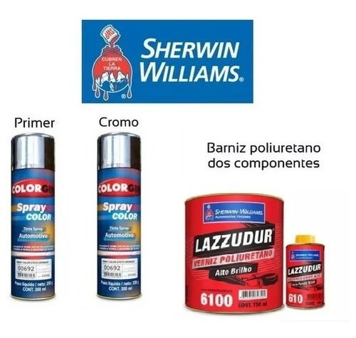 Pintura Aerosol Kit Cromado Auto Opticas Llantas