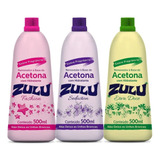 Kit C/3 Acetonas Zulu 500ml Seduction, Fashion, Erva Doce