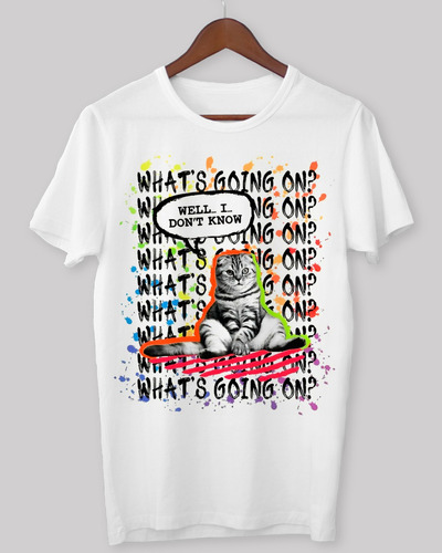 Remera Gato, What's Going On, Gatitos Expresiones, Aesthetic