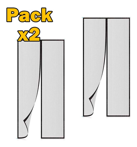 Pack X2 Malla Anti Mosquito Moscas Cortina Magnética 210x100