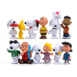 Snoopy Y Su Pandilla Set De 12 Figuras Peanuts Charlie Brown