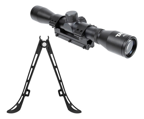 Bipe Tático Sniper P/ Cano + Luneta Rossi Sport 4x32mm