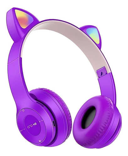 Auricular Ear Cat Orejas Gato P47m Bluetooth Luz Led +