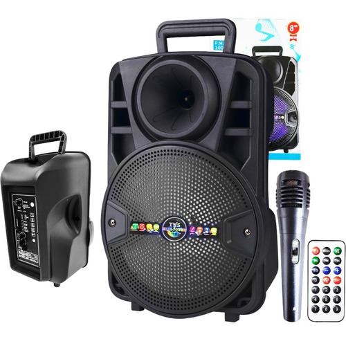 Caixa De Som Potente Amplificada Mp3 Usb Fm 1000w Pmpo +mic